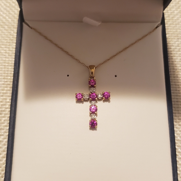 NWOT 10k Cross Pendant Necklace - Picture 1 of 5